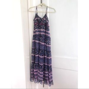 Patrons of Peace floral long flowy dress size xs